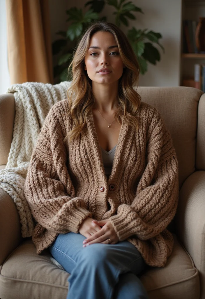 Step-by-Step Guide to Crochet Granny Square Cardigans with 21 Cozy Craft Inspirations - 4. Cozy Oversized Cardigan