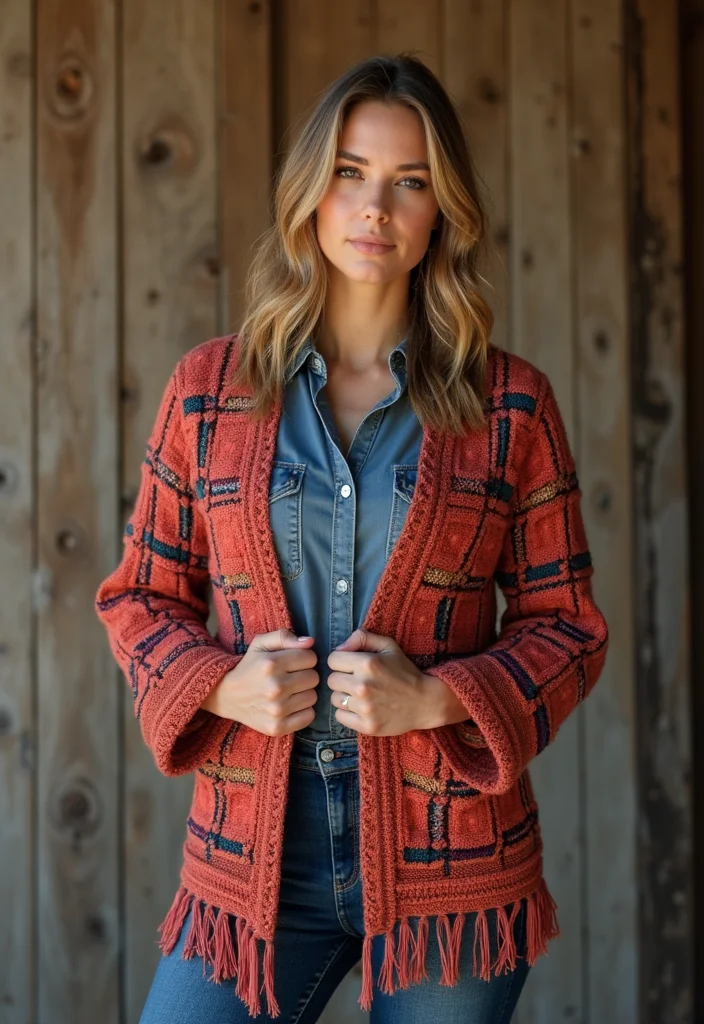 Step-by-Step Guide to Crochet Granny Square Cardigans with 21 Cozy Craft Inspirations - 6. Fun Fringe Details