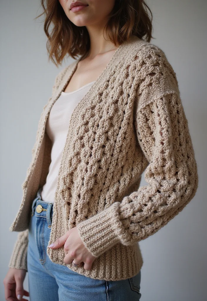 Step-by-Step Guide to Crochet Granny Square Cardigans with 21 Cozy Craft Inspirations - 9. Textured Granny Squares