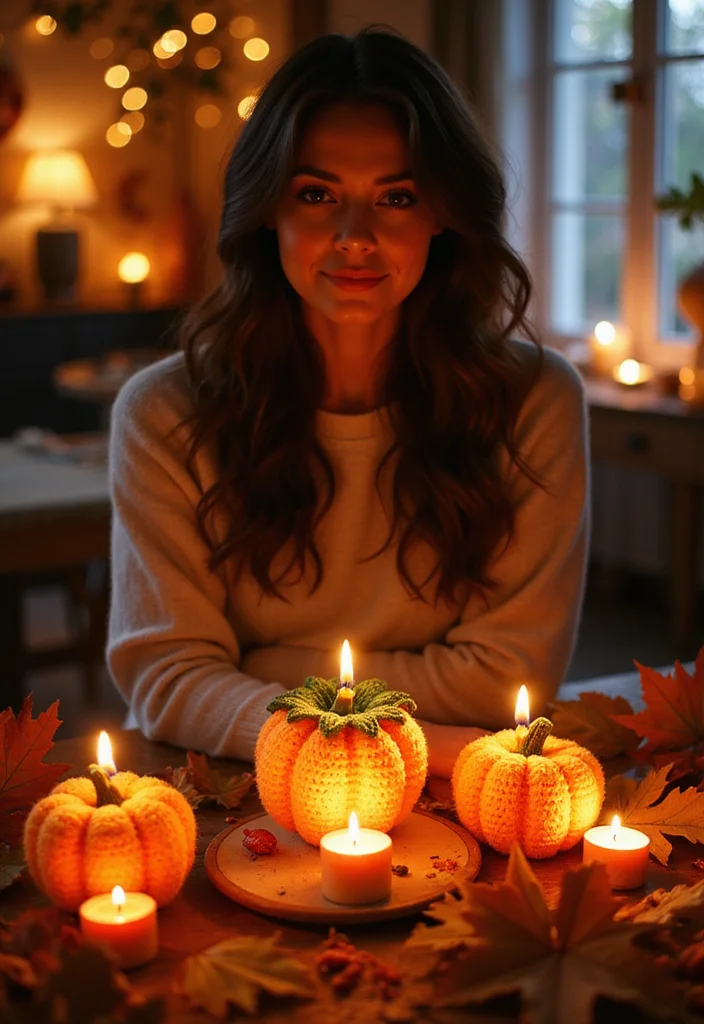 Step-by-Step Guide to Crochet Pumpkin Free Pattern Featuring 24 Festive Visual Inspirations - 11. Crochet Pumpkin Candles