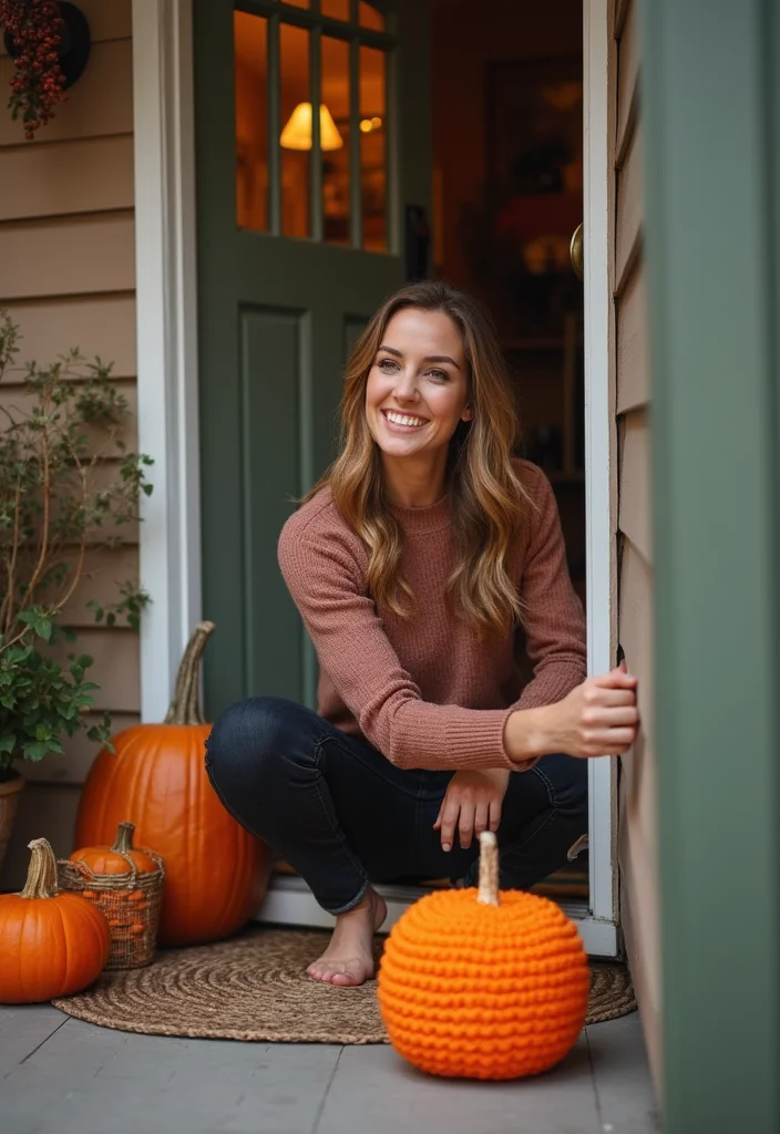 Step-by-Step Guide to Crochet Pumpkin Free Pattern Featuring 24 Festive Visual Inspirations - 12. Crochet Pumpkin Doorstop