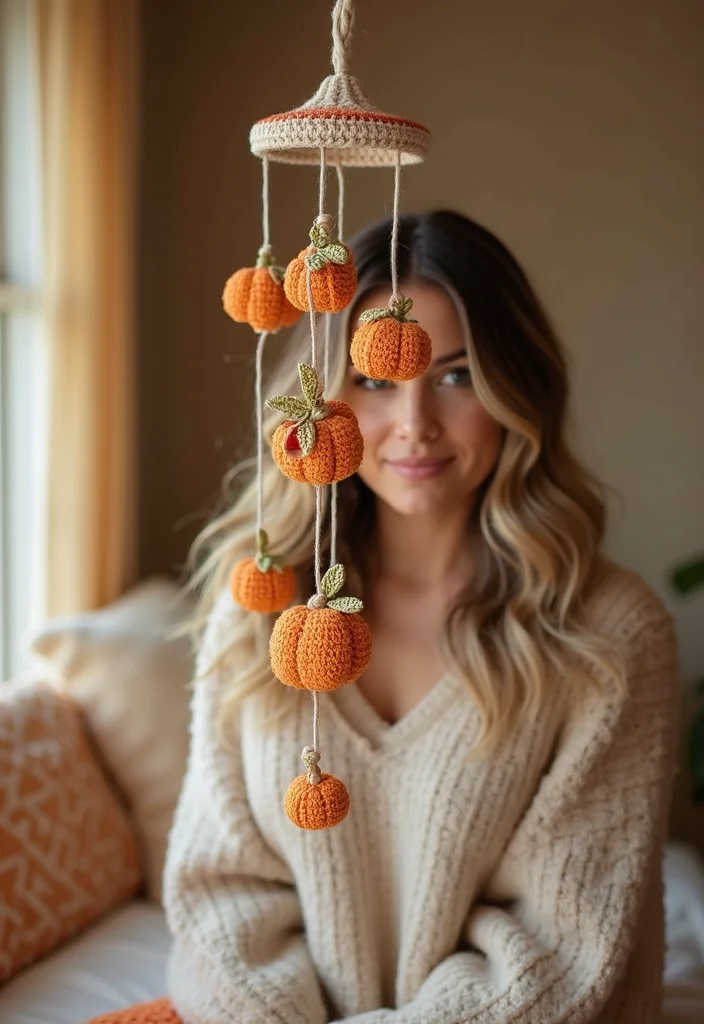 Step-by-Step Guide to Crochet Pumpkin Free Pattern Featuring 24 Festive Visual Inspirations - 15. Crochet Pumpkin Baby Mobile