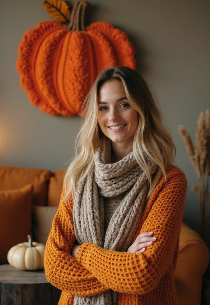 Step-by-Step Guide to Crochet Pumpkin Free Pattern Featuring 24 Festive Visual Inspirations - 16. Crochet Pumpkin Wall Art