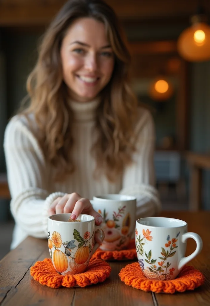 Step-by-Step Guide to Crochet Pumpkin Free Pattern Featuring 24 Festive Visual Inspirations - 6. Pumpkin with a Twist: Crocheted Pumpkin Coasters