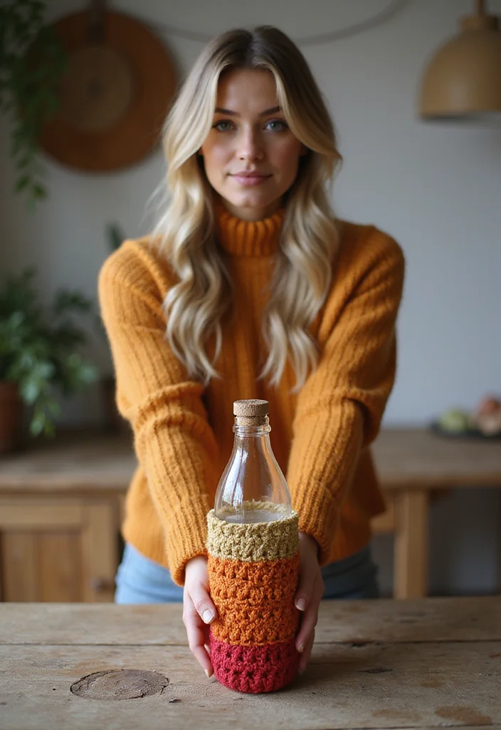 Step-by-Step Guide to Crochet Water Bottle Holder with 21 Useful Craft Inspirations - 1. The Classic Crochet Water Bottle Holder