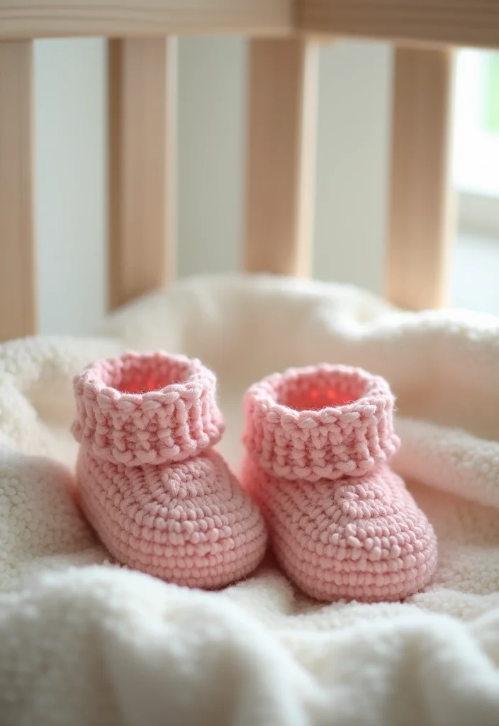 Step-by-Step Guide to Easy Things to Crochet: 25 Simple and Charming Inspirations - 14. Sweet Crochet Baby Booties