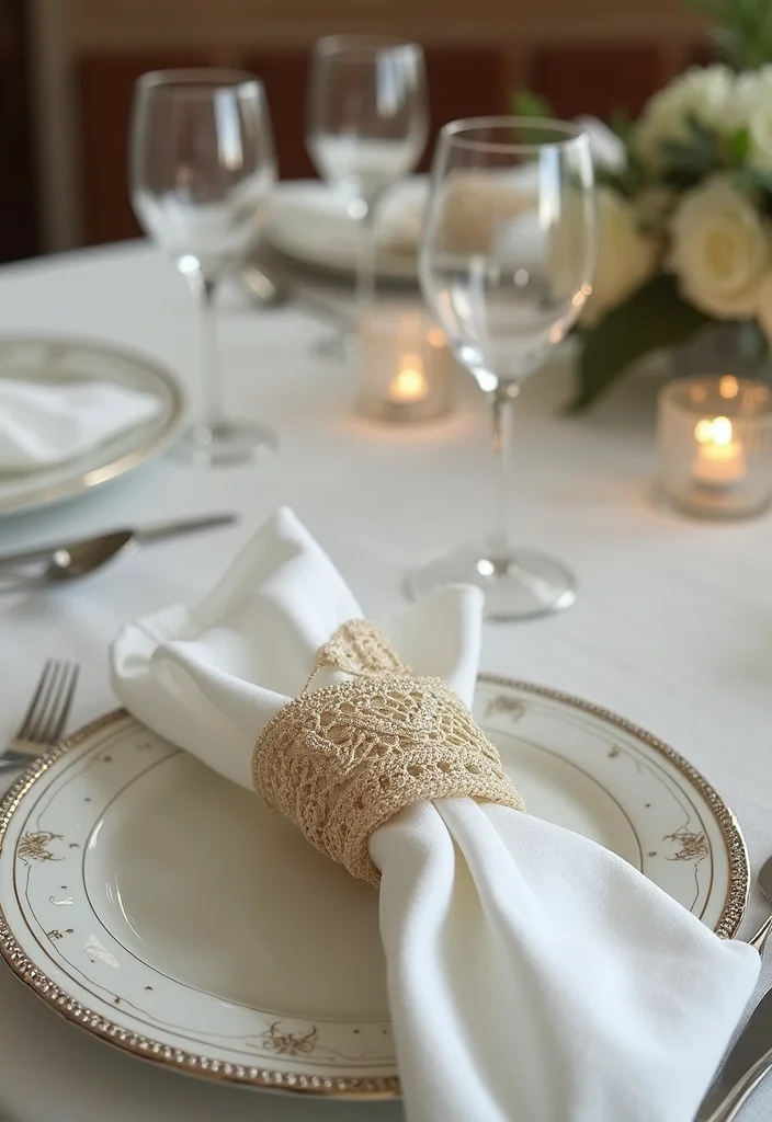 Step-by-Step Guide to Easy Things to Crochet: 25 Simple and Charming Inspirations - 20. Charming Crochet Napkin Rings