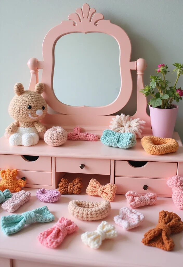 Step-by-Step Guide to Easy Things to Crochet: 25 Simple and Charming Inspirations - 23. Simple Crochet Hair Accessories