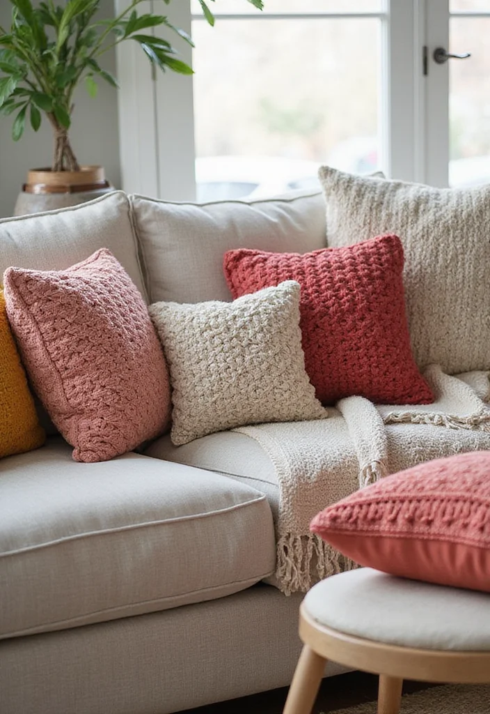 Step-by-Step Guide to Easy Things to Crochet: 25 Simple and Charming Inspirations - 3. Cozy Crochet Throw Pillows