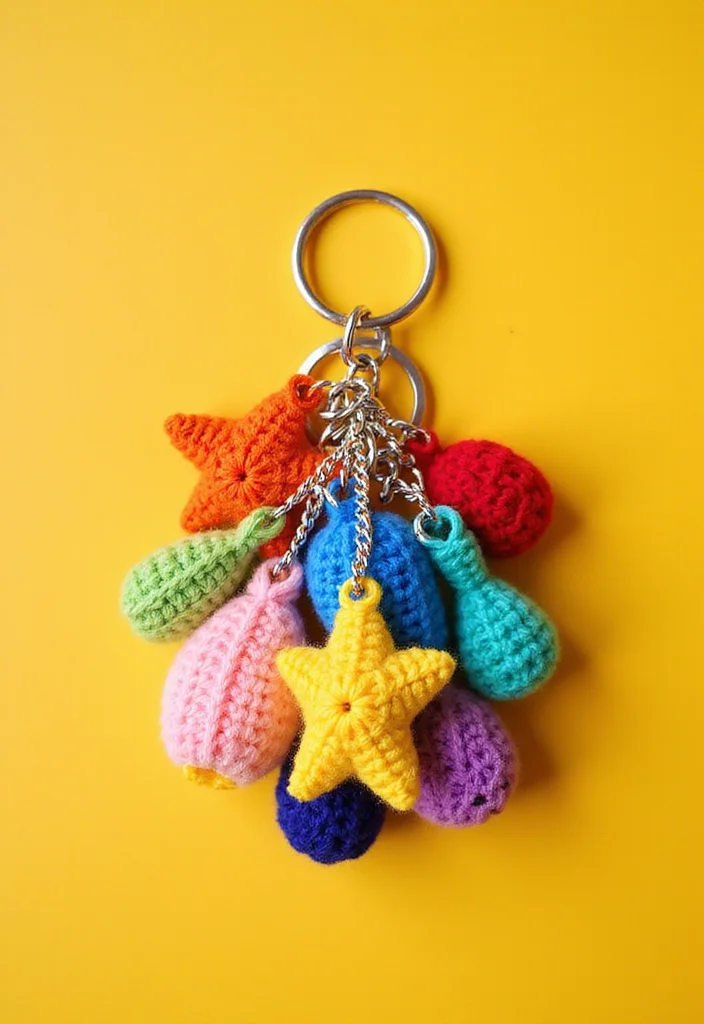Step-by-Step Guide to Easy Things to Crochet: 25 Simple and Charming Inspirations - 7. Personalized Crochet Keychains