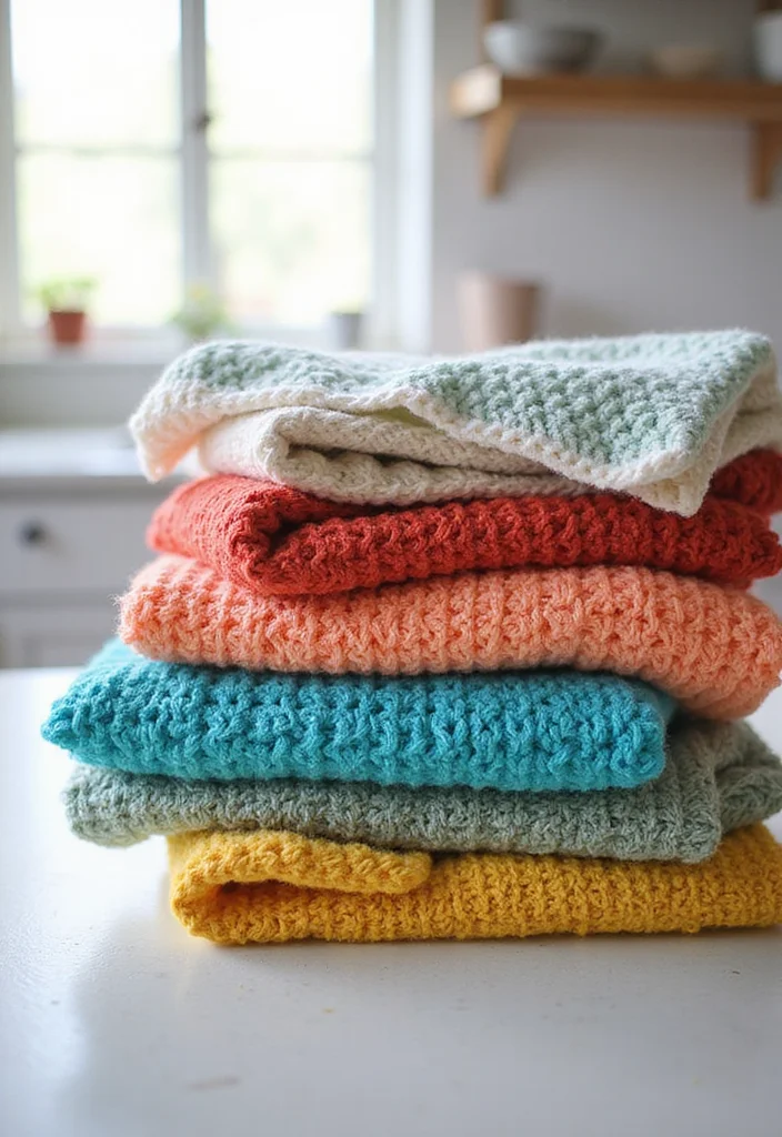 Step-by-Step Guide to Easy Things to Crochet: 25 Simple and Charming Inspirations - 8. Simple Crochet Dishcloths