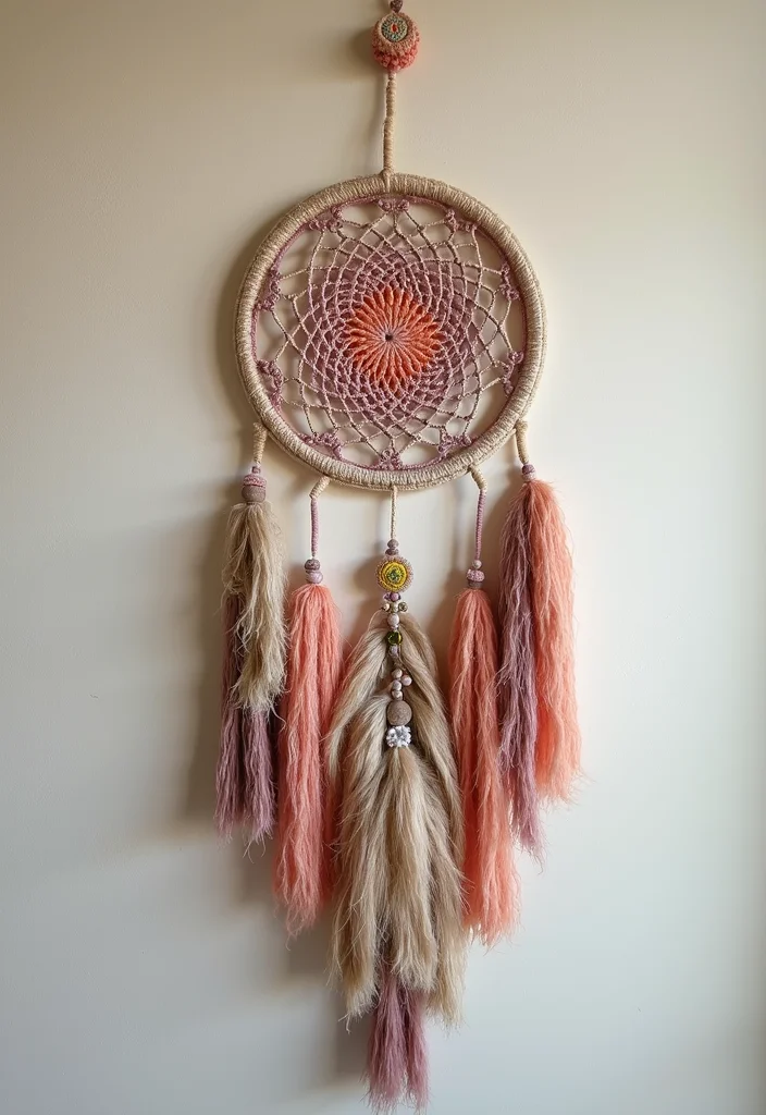 Step-by-Step Guide to Scrap Yarn Crochet Projects: 21 Fun Visual Inspirations - 16. Crochet Dreamcatcher
